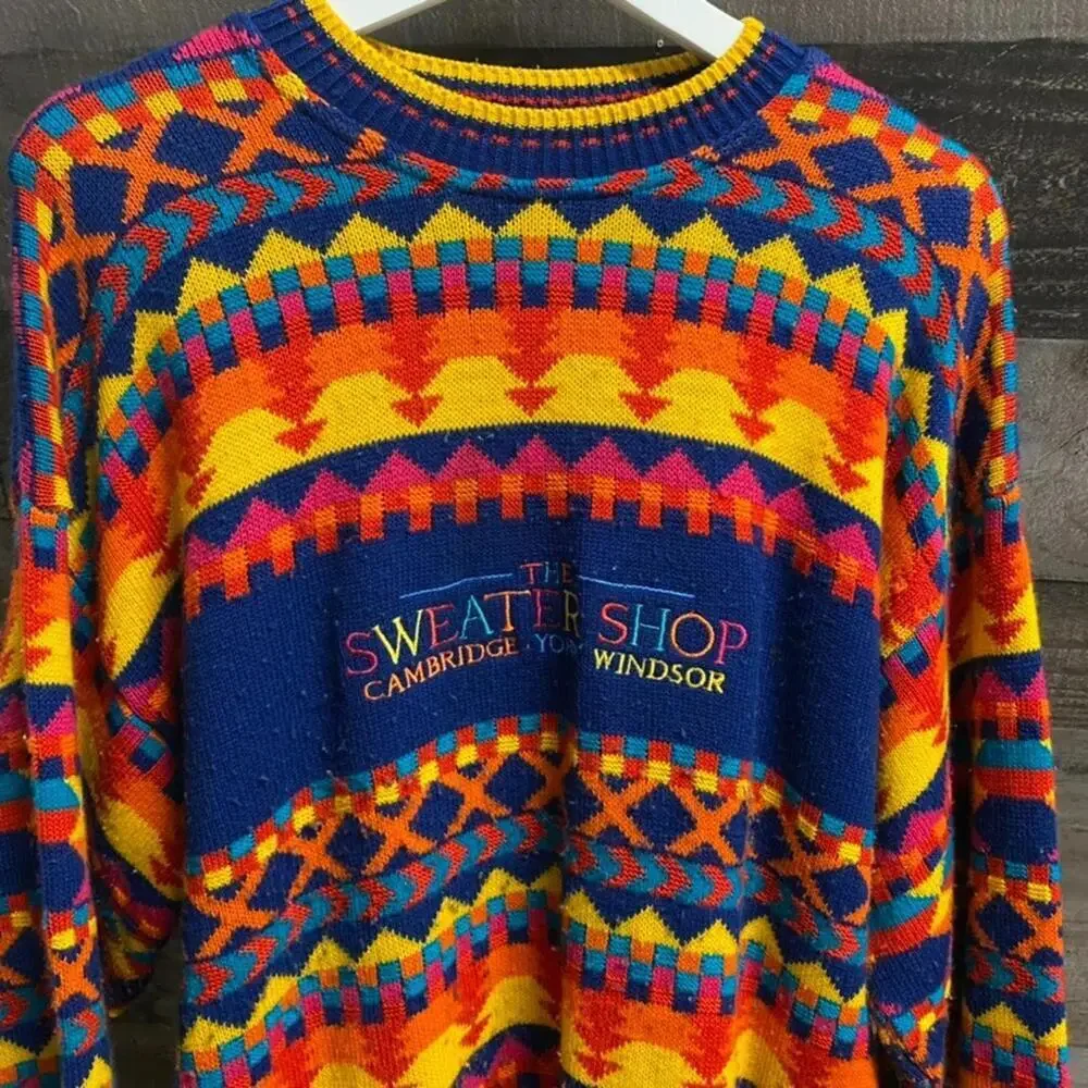 The Sweater Shop United Kingdom Scotland Esccose Men's Sweater Multi Sz L/XL - Picture 2 of 9